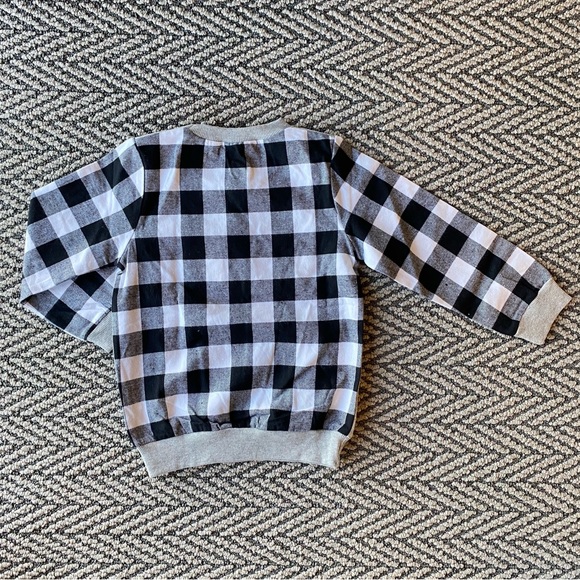 Little kids unisex plaid crewneck - Picture 2 of 2